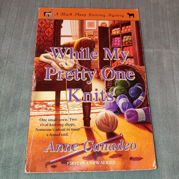 Book While My Pretty One Knits Black Sheep Knitting Mystery detective novel - Picture 1 of 7